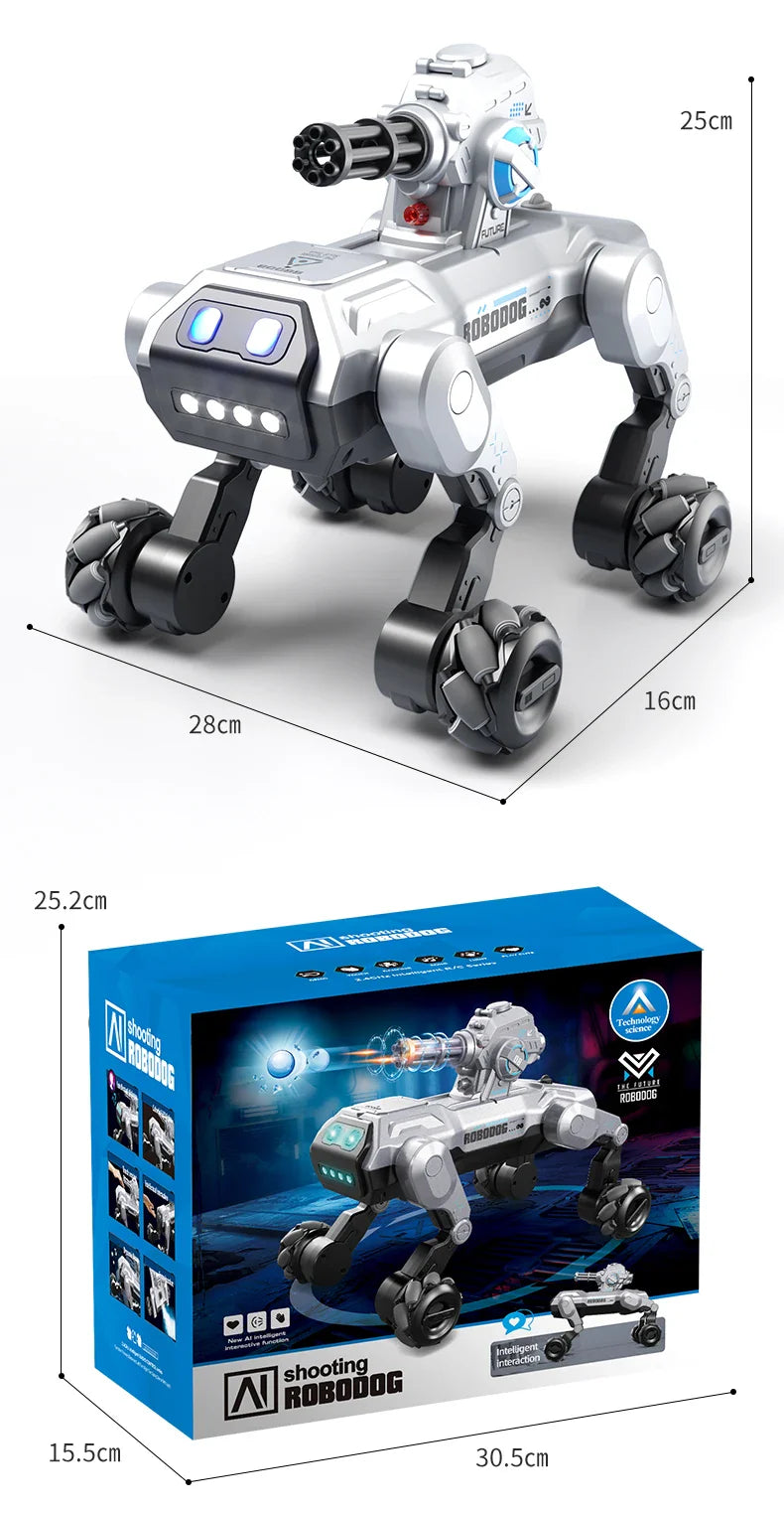 2025 New Intelligent Mechanical Dog With Gesture Induction Can Walk And Sing Dog Spray Control Electric Pet Dog Toys Kids Gifts